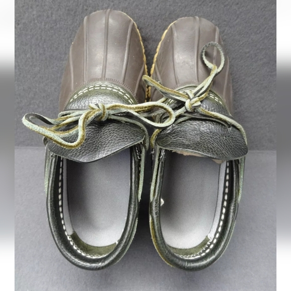 LL Bean Women 6 M Rubber Moc Rain Boot Duck Muck Brown Lo-Top 175067 Made in USA - Picture 5 of 9